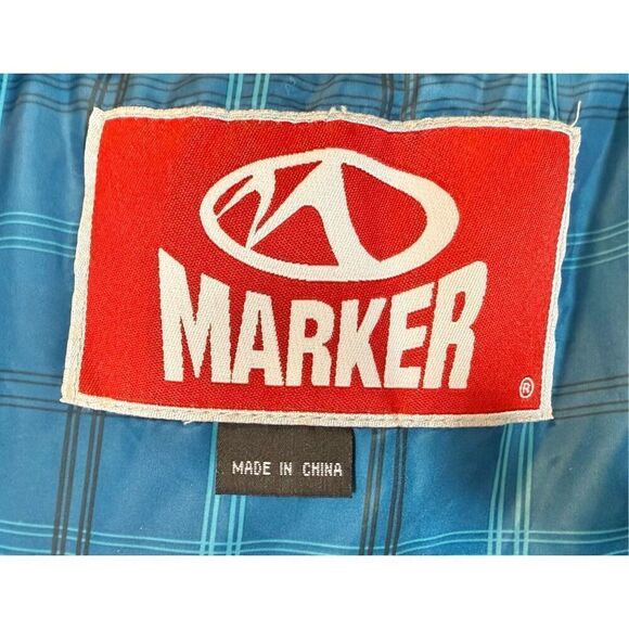 NWOT Vintage Marker Women's Quilted Blue Plaid Puffer Full Zip Mock Neck Vest S - Picture 6 of 11